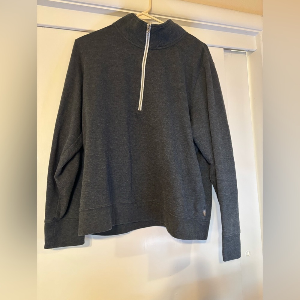 Eddie Bauer women’s quarter zip dark grey size xl
